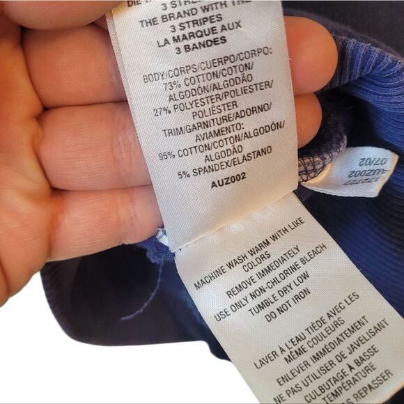 Adidas Vintage Y2K Unisex Navy Blue Pullover Sweatshirt Size US M - Picture 6 of 7